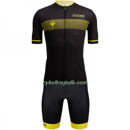 Cykeltøj + Cykelshorts 2022 Tour de France Gul Sort